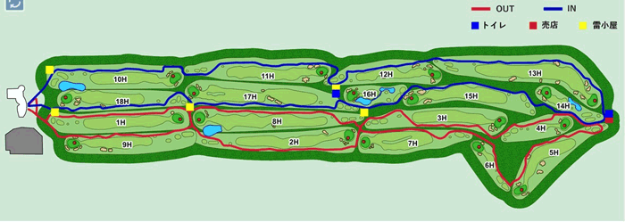 若洲ゴルフリンクス　コース全体図