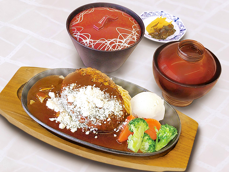 鉄板デミソースハンバーグ膳