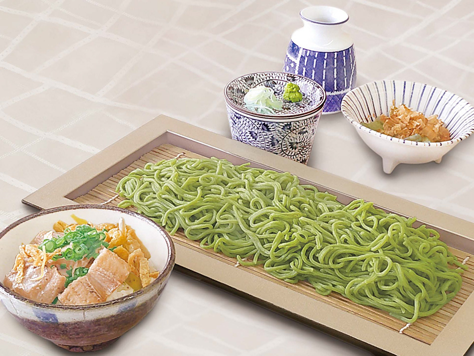 茶そばとミニ穴子めし