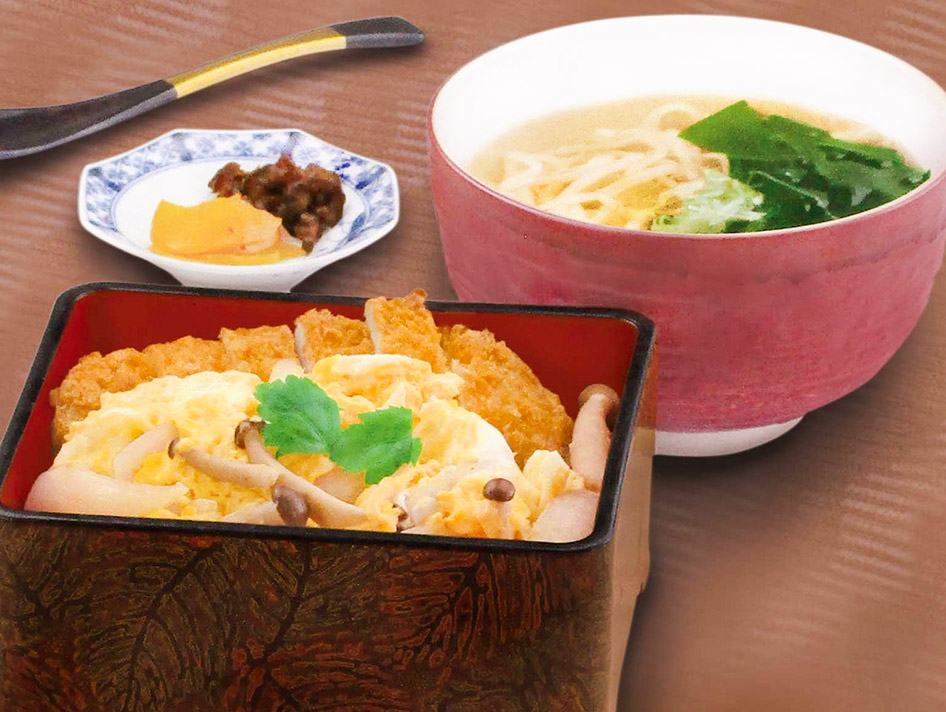 かつ卵重とミニ冷やしうどん